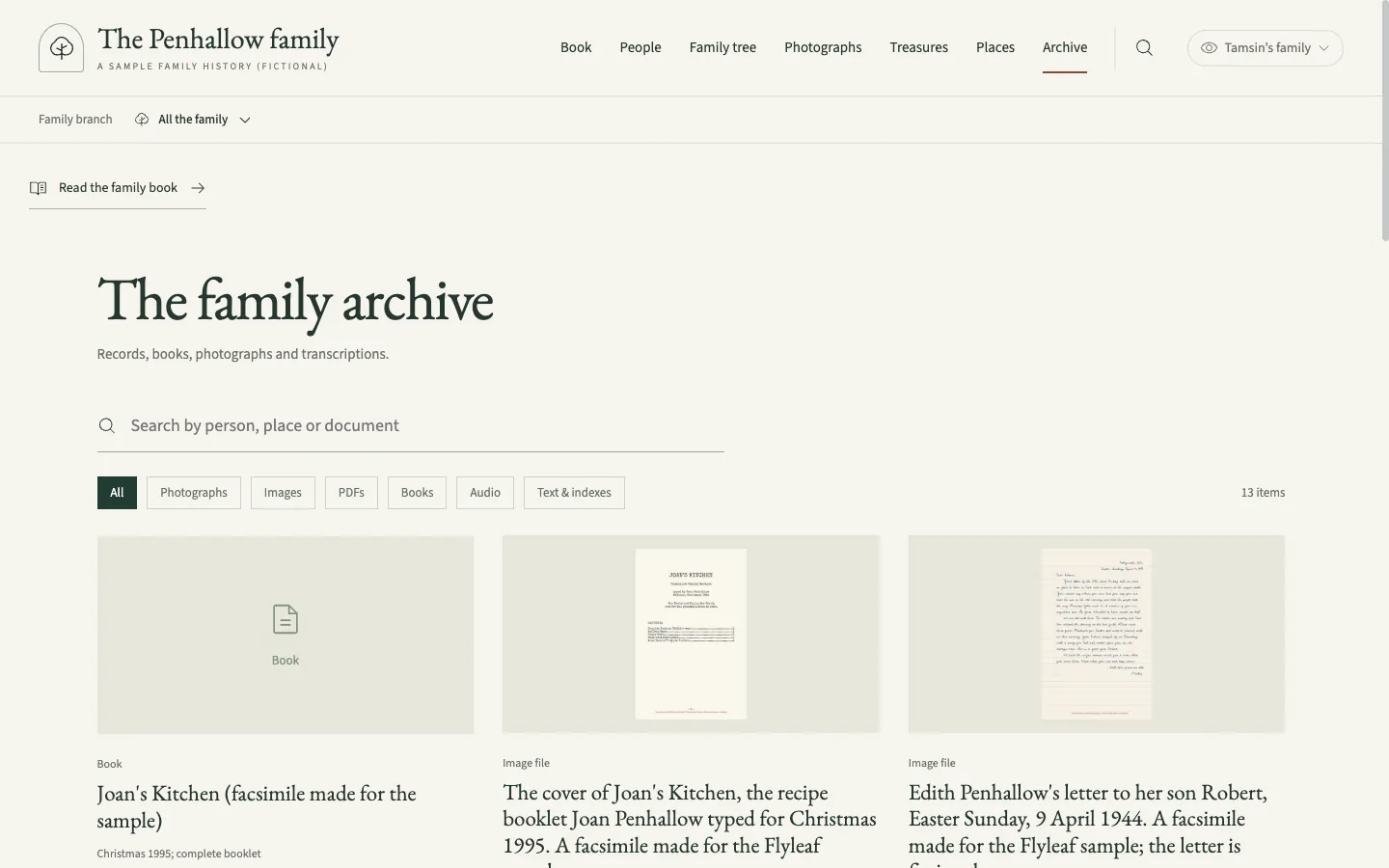 The family archive